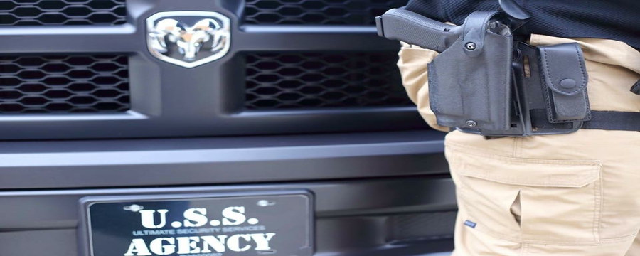 USS Agency armed officer and patrol truck